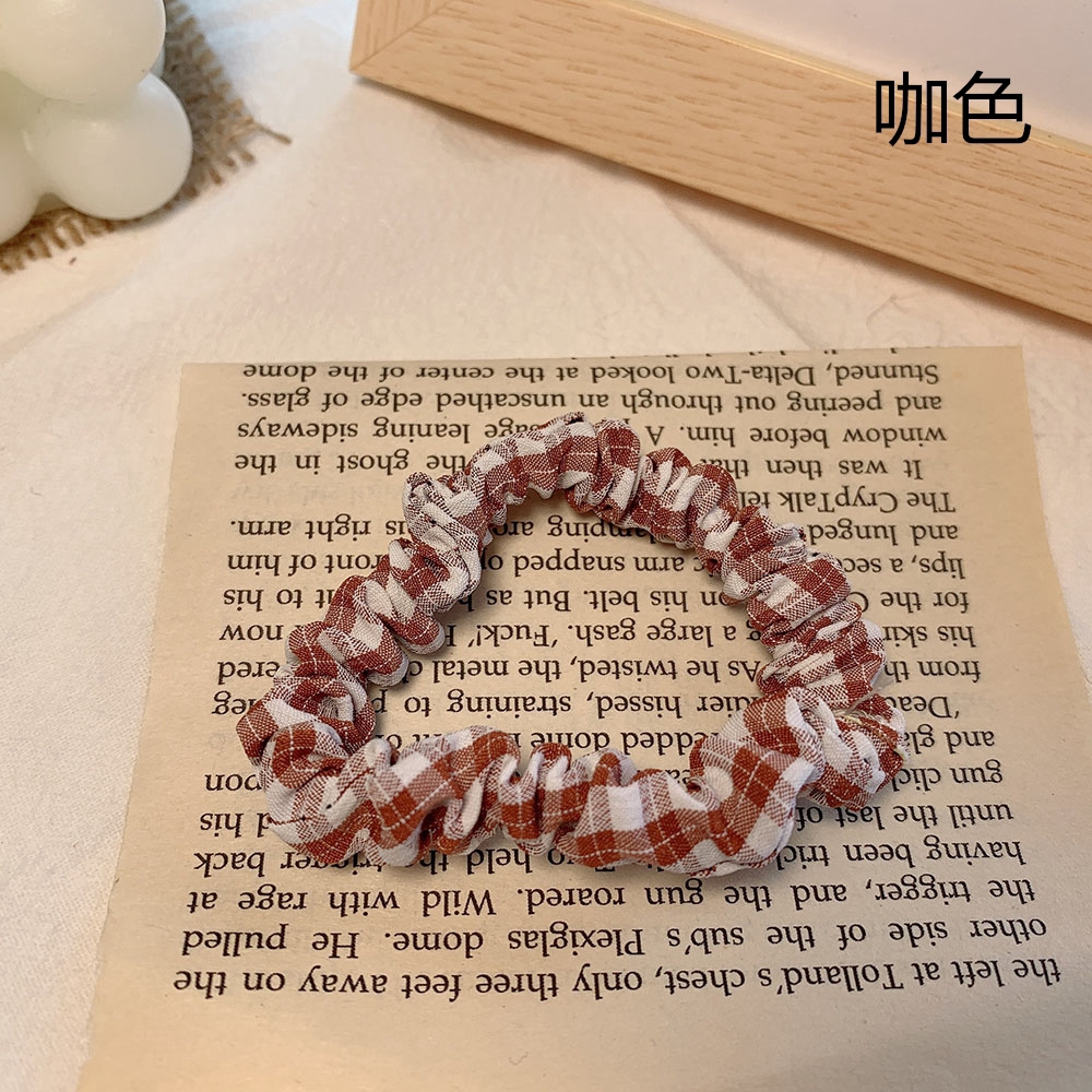 Băng Đô Cài Tóc Họa Tiết Caro Phong Cách Hàn Quốc Cổ Điển 6 Màu Lựa Chọn