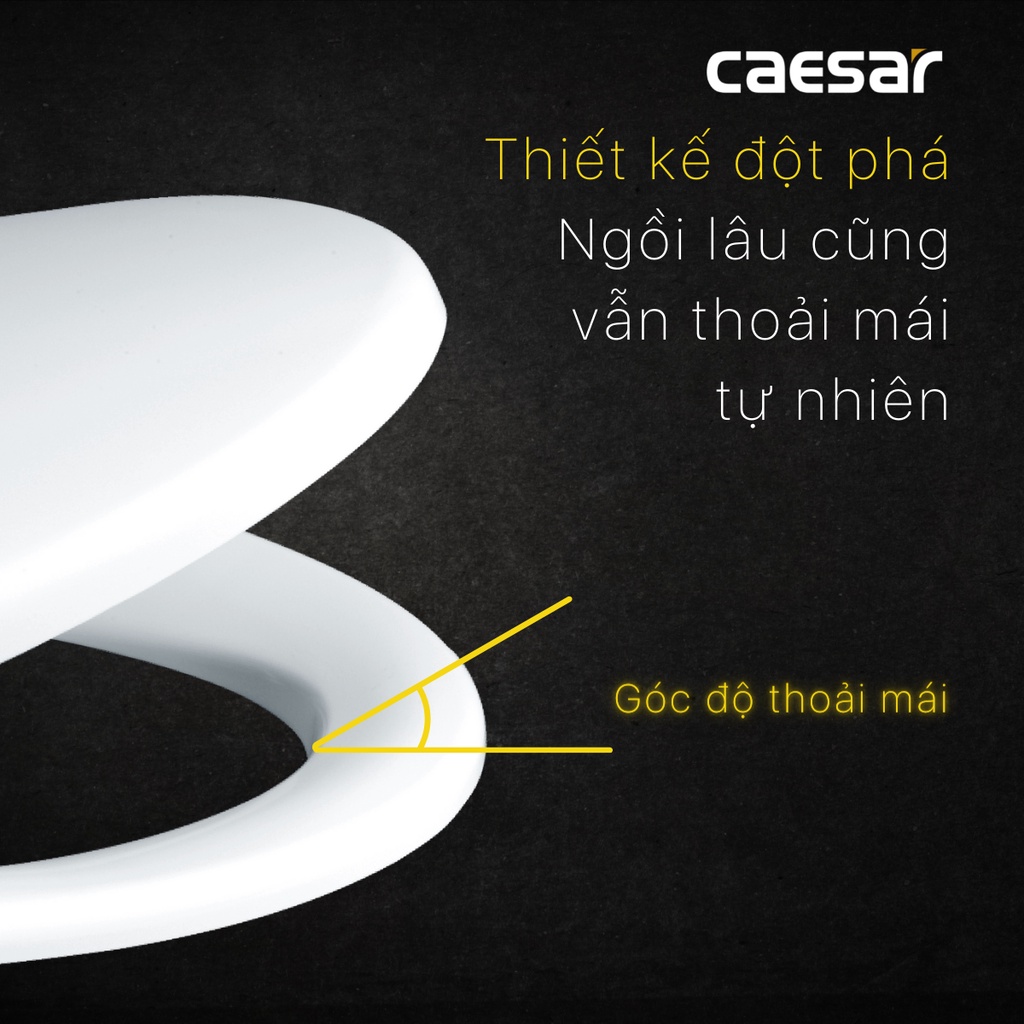 Nắp bàn cầu kháng khuẩn M232 rơi êm Caesar