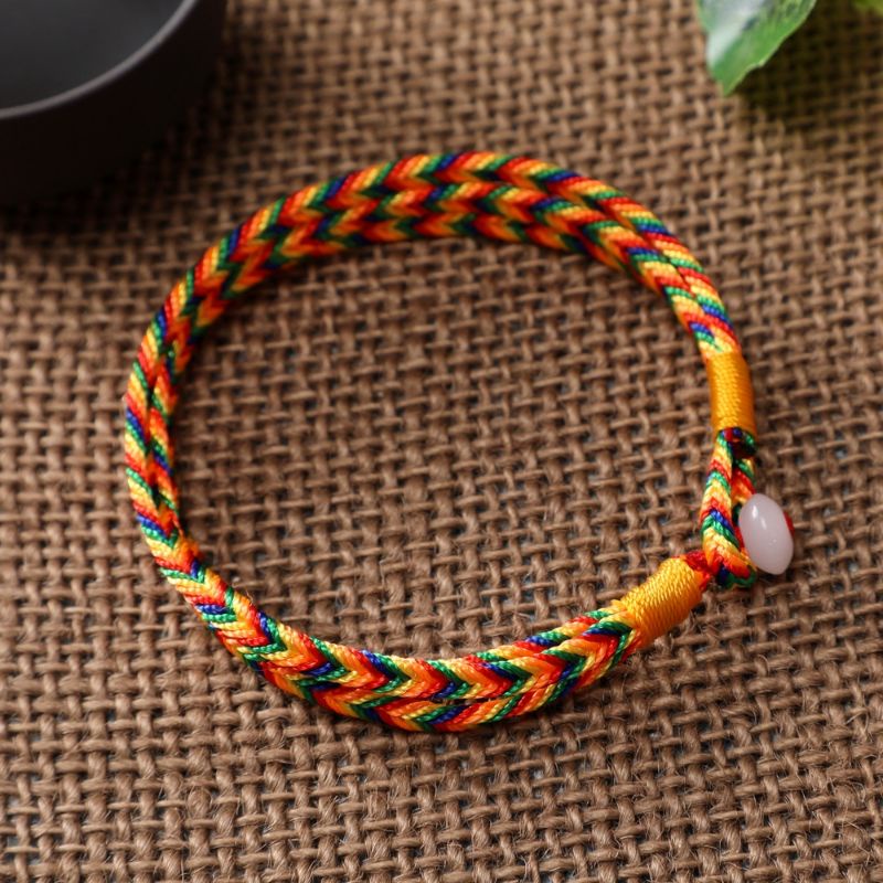 Vòng Tay Chỉ Ngũ Sắc Chỉ Đỏ Bản 3 Dây - N71