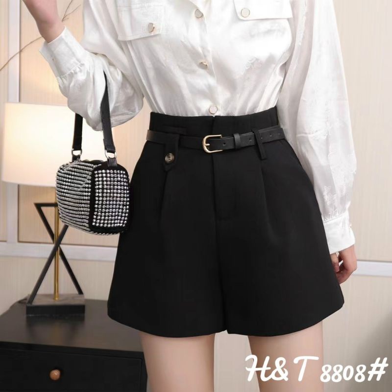 Quần sooc vải kèm đai da hàng QCL1