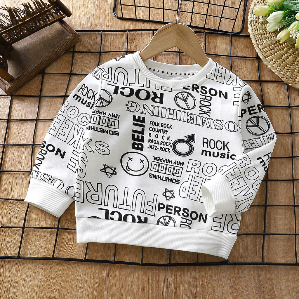 Áo Thun Tay Dài Bằng Cotton Trơn Thời Trang Mùa Thu Dành Cho Trẻ Em 2283