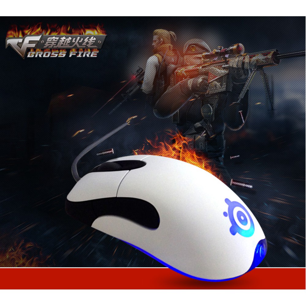 Io1.1 Chuột Chơi Game Có Dây 1.1 In Hình Cá Mập Trắng Phong Cách Game PUBG