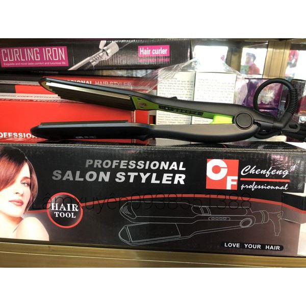 Máy bấm tóc CF-108 bấm tóc xù đẹp,mềm bóng đẹp với chất liệu thép titan giúp Máy bấm êm, nhanh, không rít tóc.