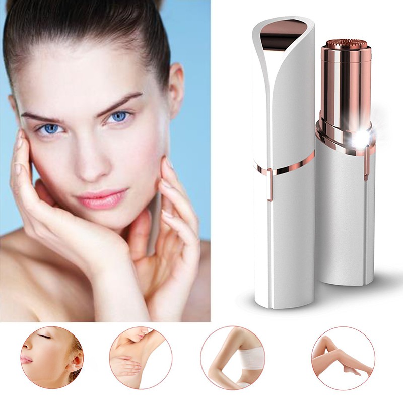 [Hàng mới về] Máy tẩy lông không đau hình son môi thiết kế nhỏ gọn dành cho nữ