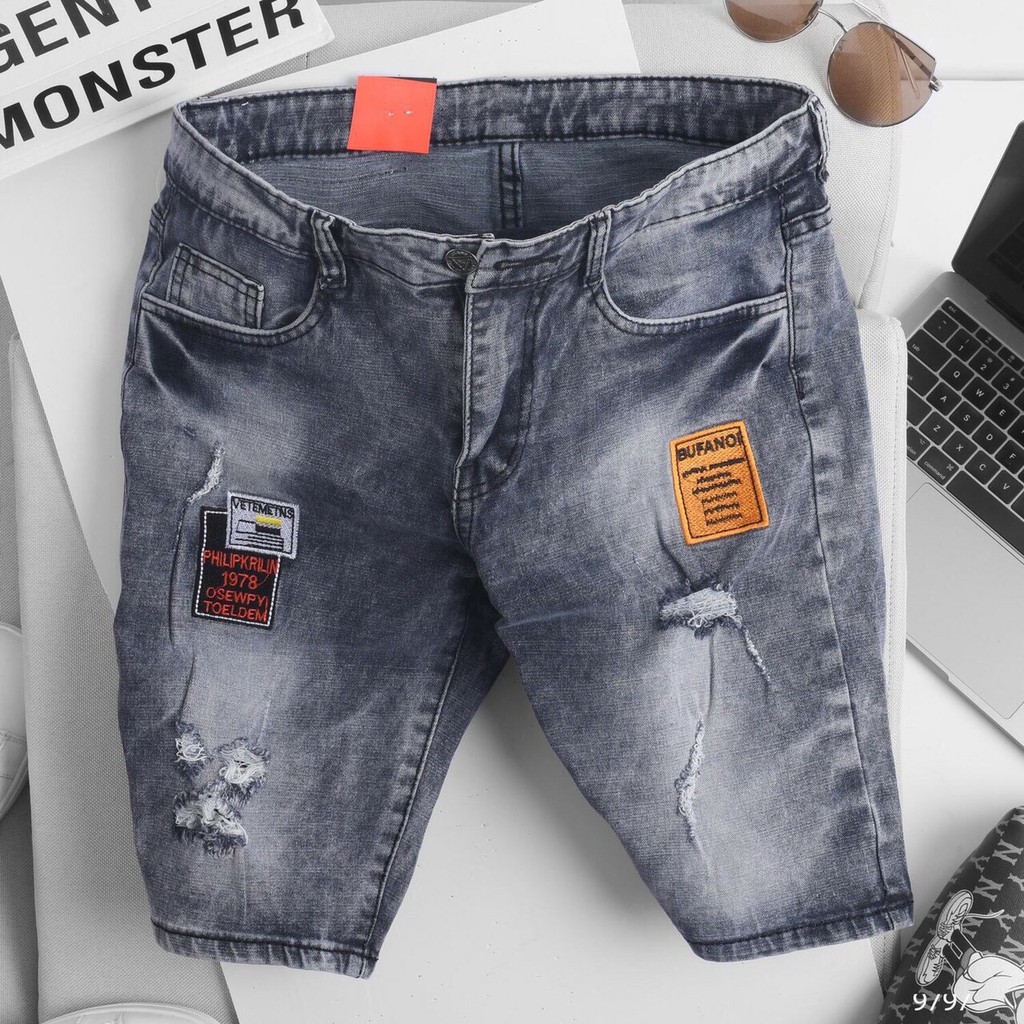Quần Short Nam chất Jean, quần sọt jeans thời trang nam MuradFashion MS8092