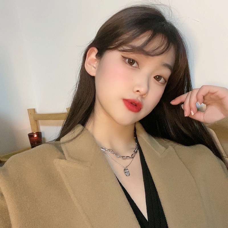 Dây chuyền, vòng choker 2 lớp dây xích cá tính DC03