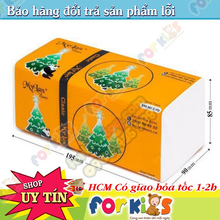 Sét 4 gói, Giấy rút, giấy ăn Gấu Mylan 3 lớp cao cấp