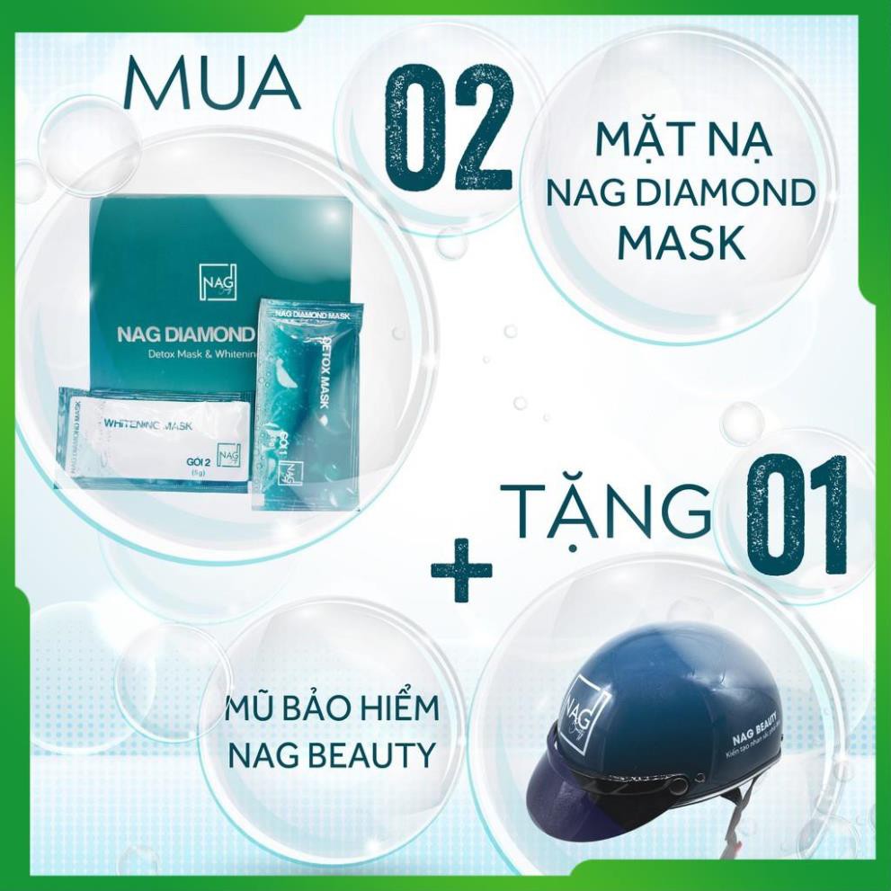 [MUA ĐỂ NHẬN QUÀ] Tặng 01 mũ bảo hiểm/nón bảo hiểm khi mua 02 hộp sản phẩm BỘ ĐÔI MẶT NẠ N.A.G DIAMOND MASK