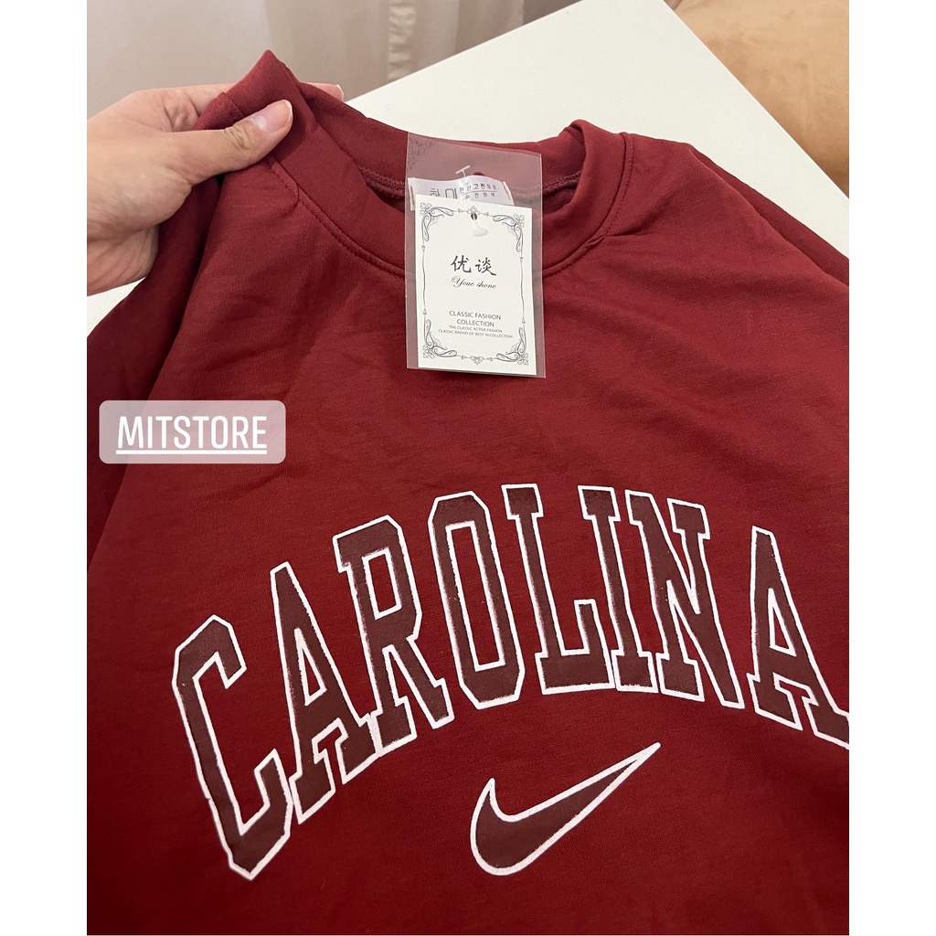 [Có Video + Ảnh Thật] Áo Sweater Nữ Nỉ Đỏ Carolina Trendy Cá Tính Năng Động - Chuu House - CH0206