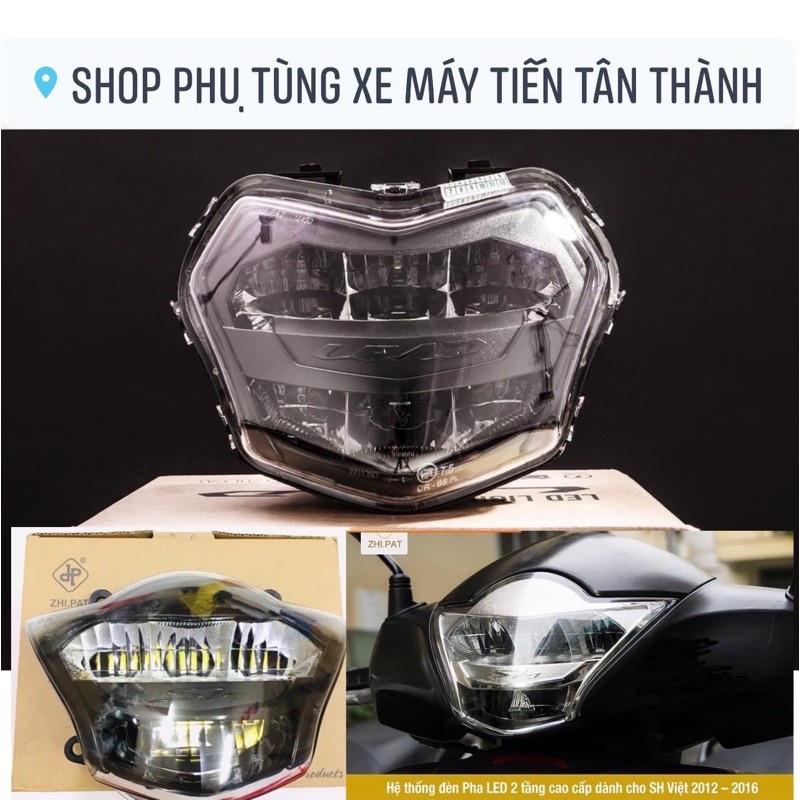 Pha đèn led ZHI.PAT SH150 ý / SHVN 125&amp;150 LED 2 TẦNG