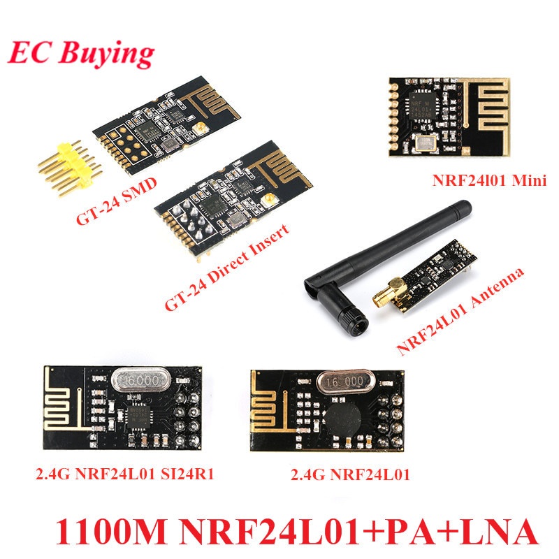 Mô-đun Không Dây gt-24 smd nrf24l01 + pa + lna nrf24l01 1100M Kèm Thiết Bị Thu Phát wifi arduino