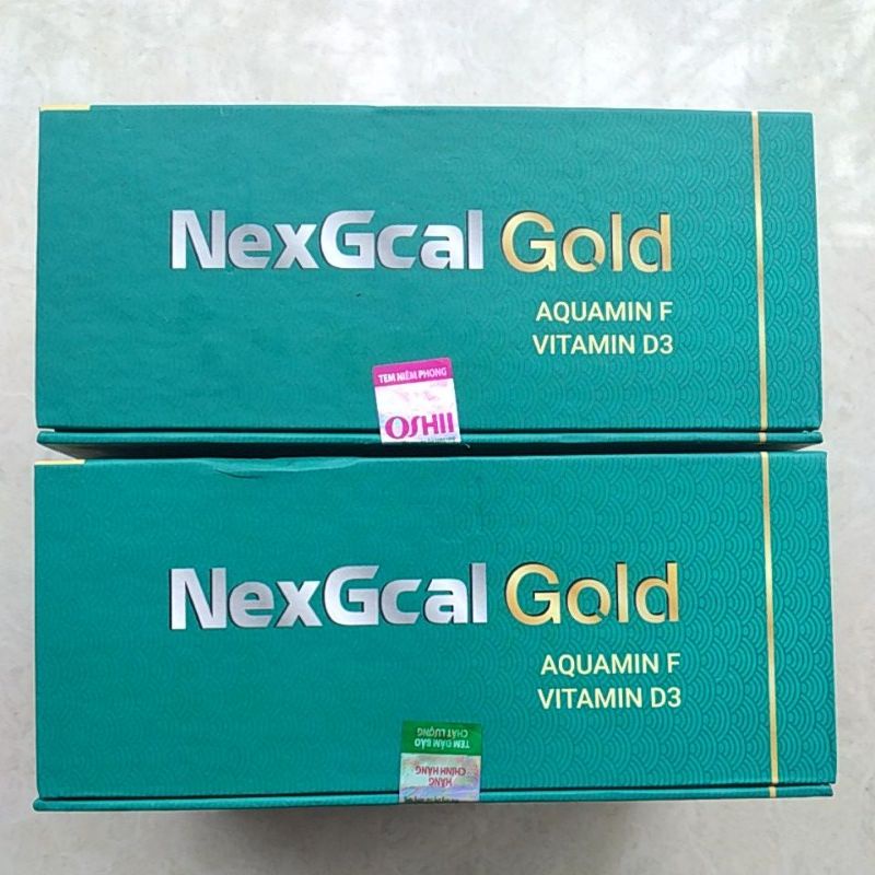 NexGcal Gold - Canxi tảo đỏ, giúp bổ sung canxi, vitamin d3 k2 cho bà bầu, tăng chiều cao cho bé lọ 30viên