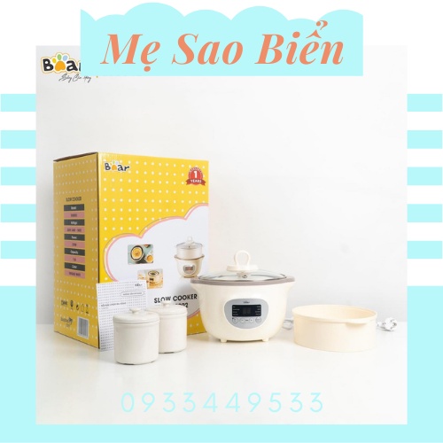 Nồi nấu cháo chậm Bear 1,6L SUBE002 (Bản Quốc tế - BH 18 tháng)