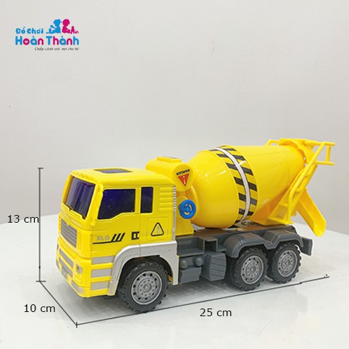 Đồ chơi ô tô 4 xe công trình xây dựng cỡ lớn Hoàn Thành, tặng kèm tháp cẩu,biển báo,đèn tín hiệu,bản đồ