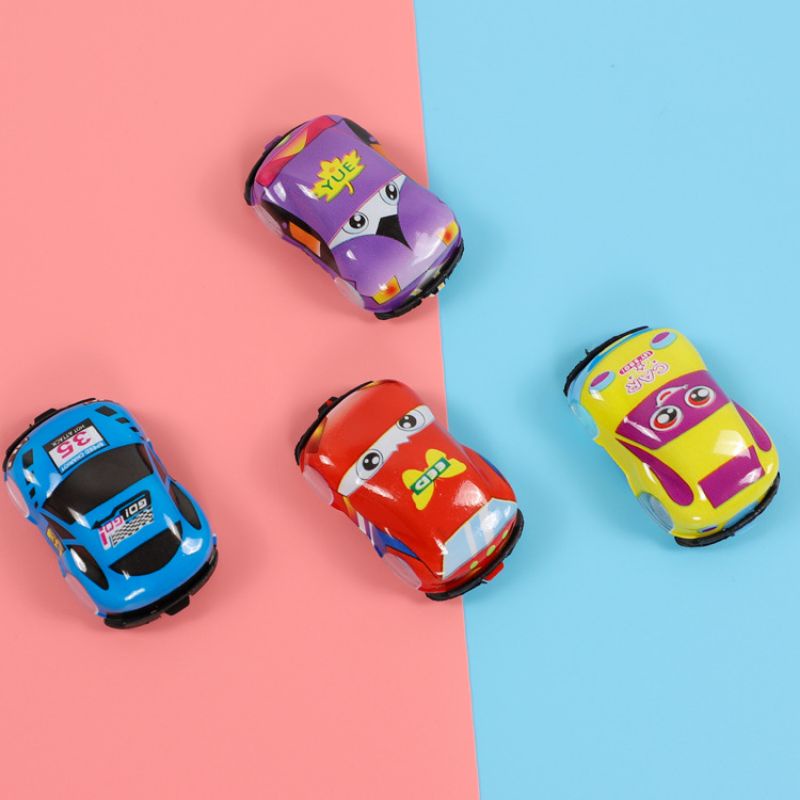 SET 3-6 ÔTÔ MÁY BAY MINI CHẠY CÓT HOẠT HÌNH ĐÁNG YÊU