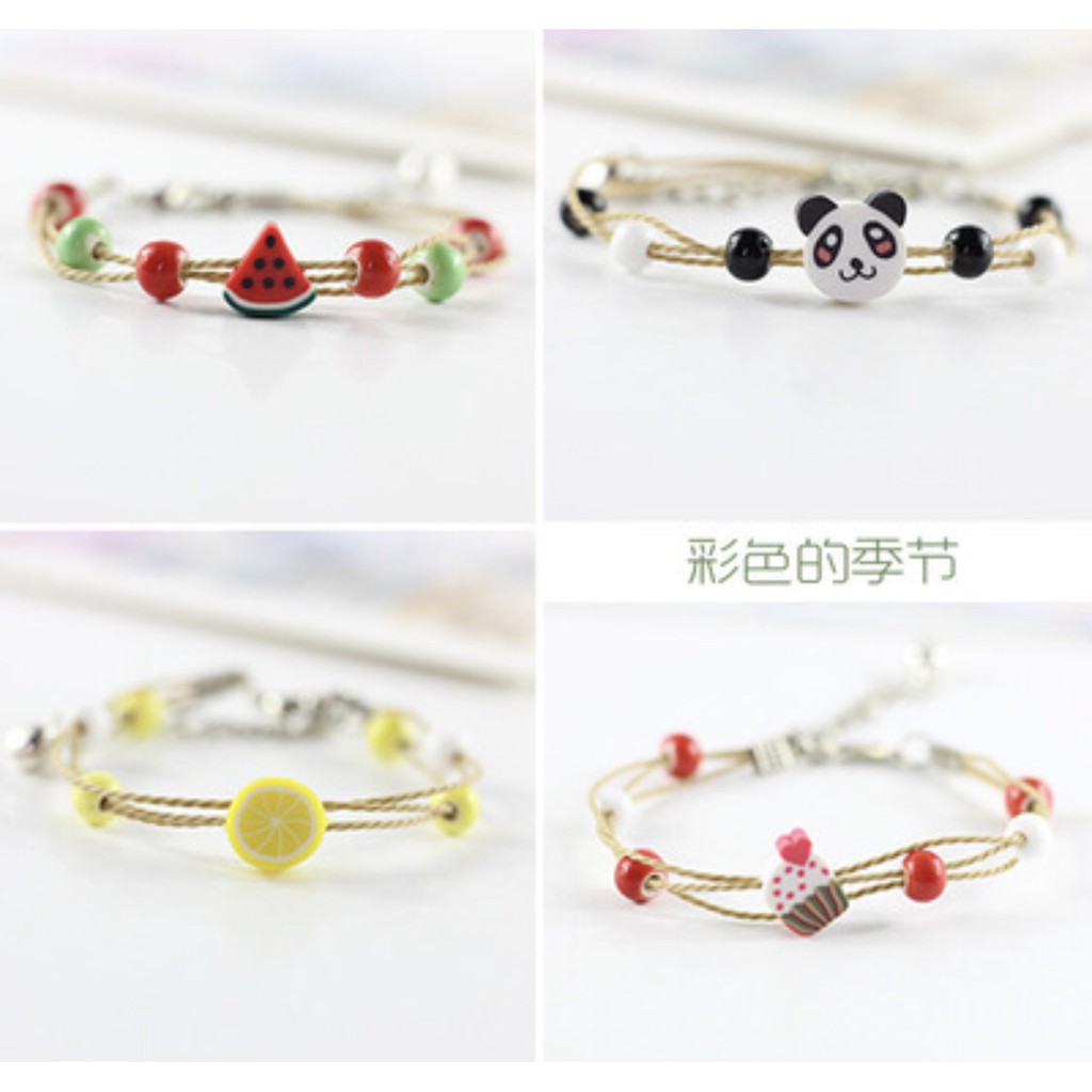 Vòng Tay Gốm Nhiều Hình Nhân Vật Ngộ Nghĩnh Dễ Thương
