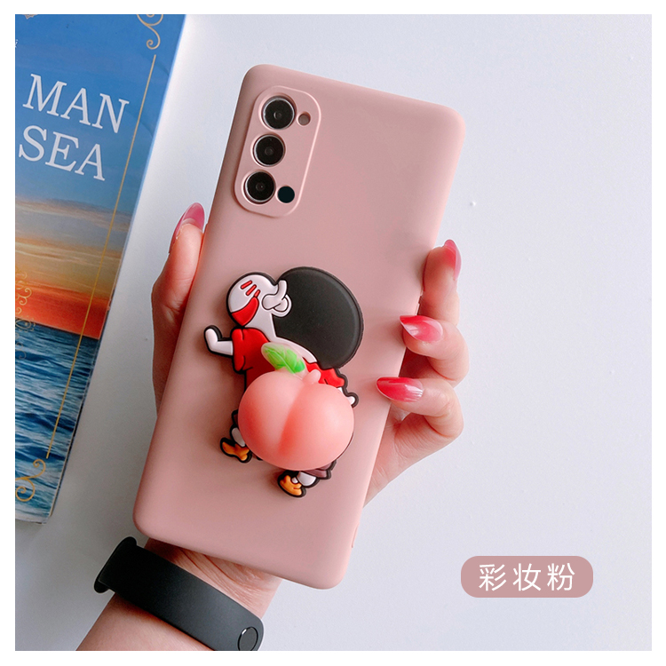 Dễ Thương Ốp Điện Thoại Họa Tiết Cậu Bé Bút Chì / Quả Đào Cho Oppo Realme 3 5 5i 6i 5s 6 7 Pro 7i Xt A52 A92