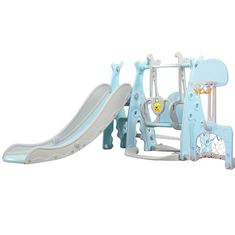 SP0643 Bộ cầu trượt + xích đu bóng rổ mẫu xịn
