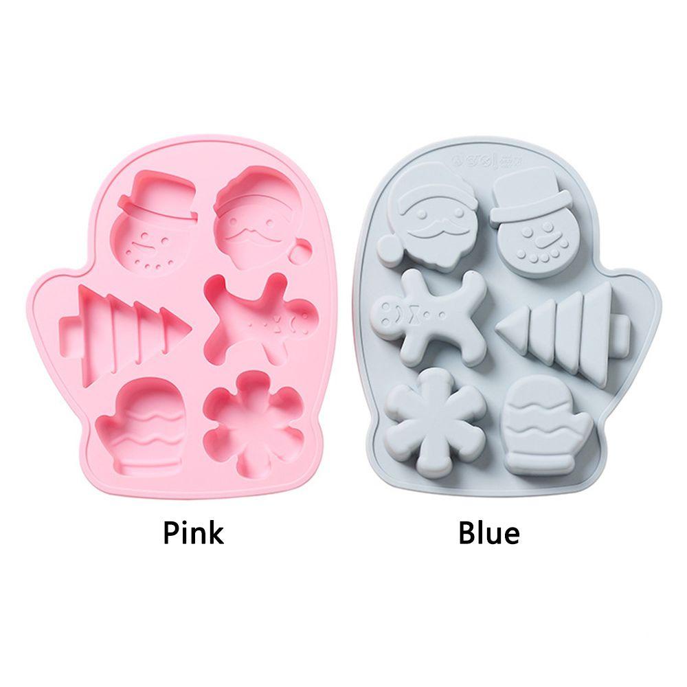 Khuôn Silicone Làm Bánh Tạo Hình Chủ Đề Giáng Sinh 6 Ngăn Tiện Dụng