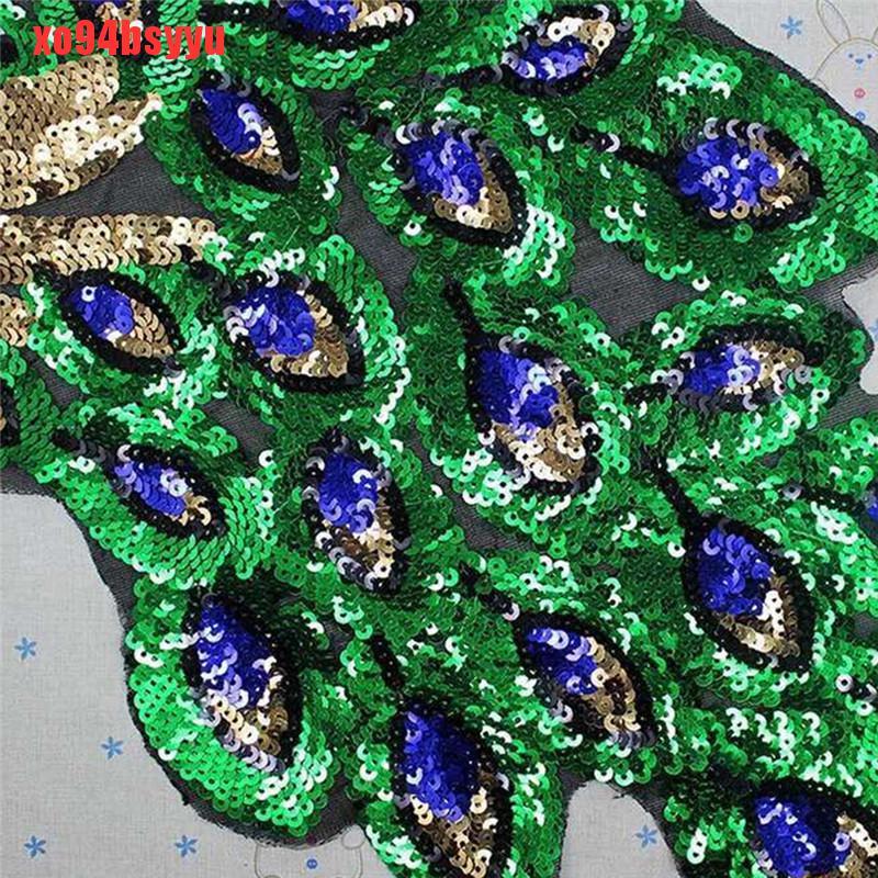 Miếng Vá Quần Áo Hình Chim Công Đính Kim Sa Lấp Lánh xo94bsyyu