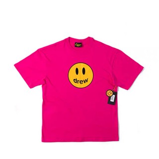 Áo tee Drew smile face cao cấp full tag túi, áo thun drew house (Hồng)