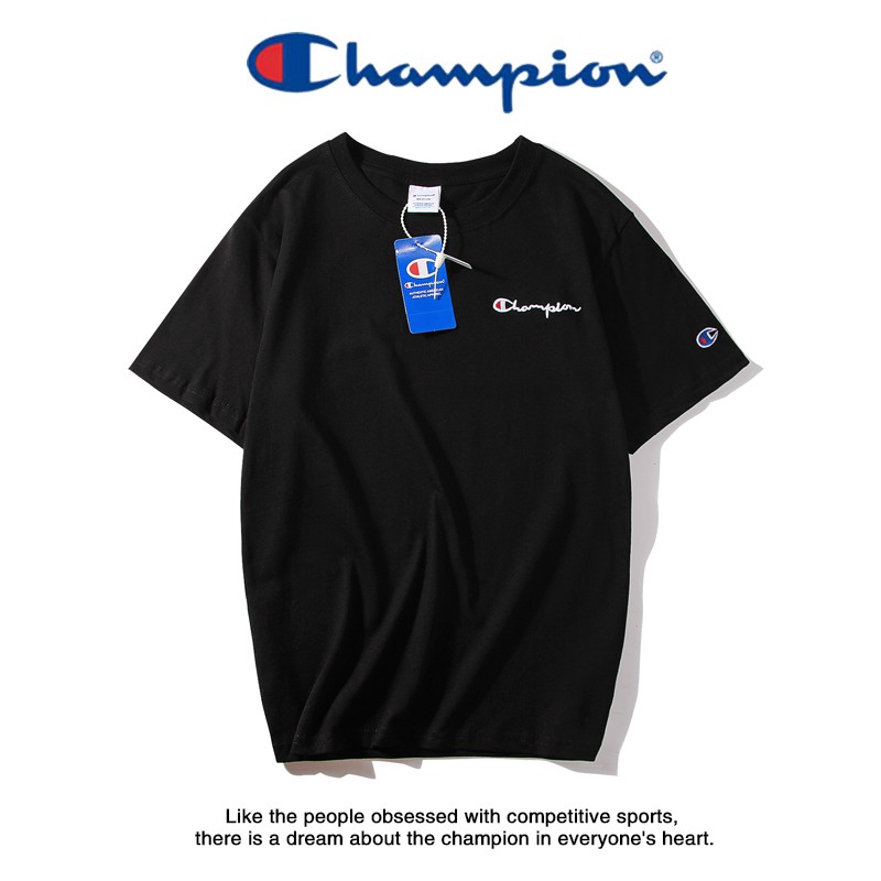 Áo Thun Cotton Tay Ngắn Thêu Chữ Champion | WebRaoVat - webraovat.net.vn