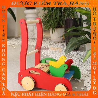⚡𝐅𝐑𝐄𝐄𝐒𝐇𝐈𝐏⚡Xe tập đi cho bé mẫu Ô TÔ GỖ AN TOÀN Hiệu Em Bé Vàng  inhung