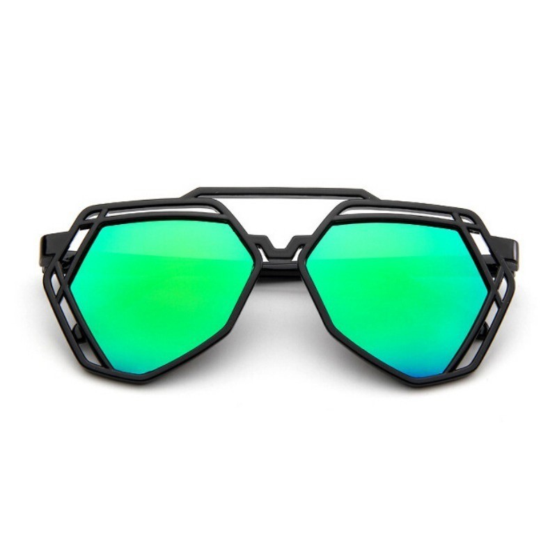 Kính mát gọng hình lục giác thay đổi theo màu ánh sáng chống tia UV400