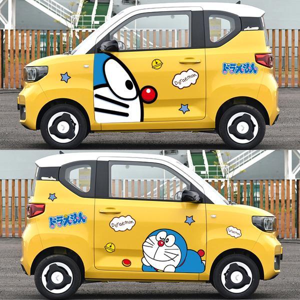Miếng Dán Trang Trí Xe Hơi Họa Tiết Doraemon Dễ Thương