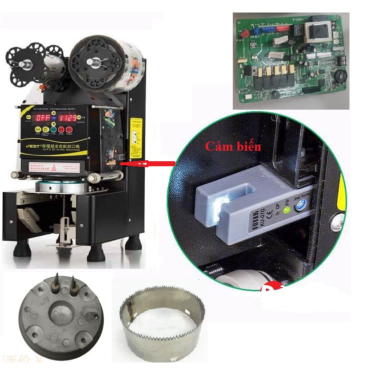 Bảng mạch máy dập cốc tự động Fest Rc95 - Máy dập cốc Fest Rc95  - Mâm nhiệt máy dập