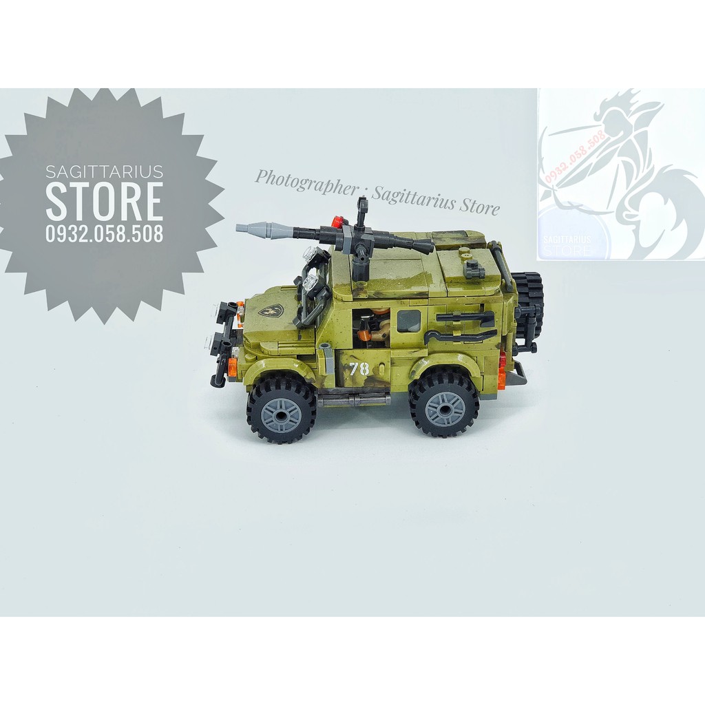 LEGO Lắp Ráp Xe Jeep Quân Sự XingBao XB-06012