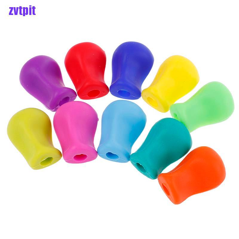Set 4 / 10 Dụng Cụ Hỗ Trợ Cầm Bút Chì Bằng Cao Su Mềm Tiện Dụng