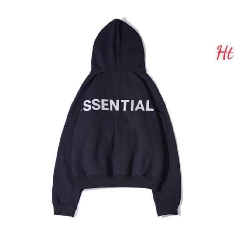 Áo hoodie nỉ in phản quang lưng ESSENTIALS HT