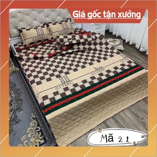 Chăn ga gối đệm bộ 5 món ms21 gồm 1 chăn hè, 2 vỏ gối, 1 bọc đệm, 1 vỏ gối ôm