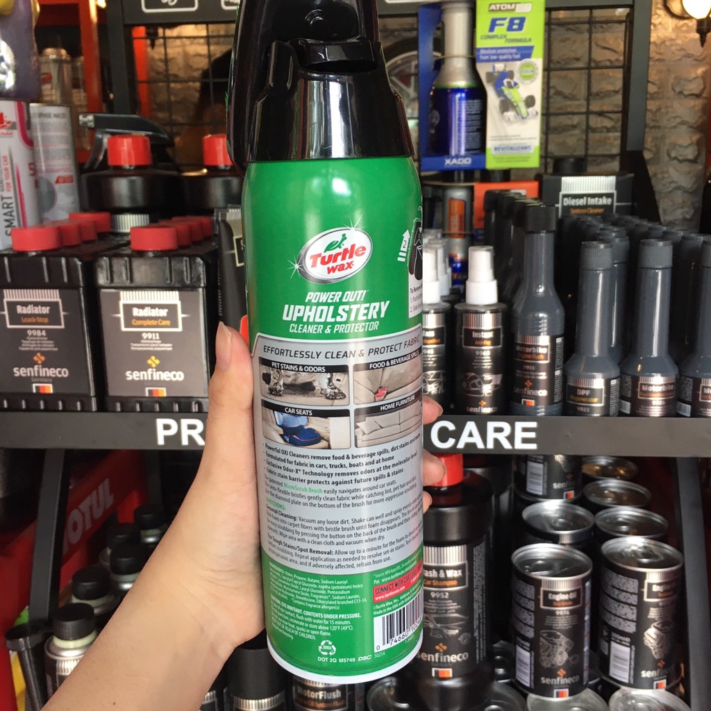 Chai Xịt Làm Sạch Vải Nỉ , Ghế Da Turtle Wax Upholstery Cleaner 510g