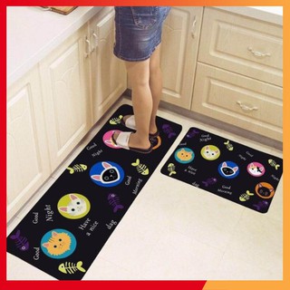 Bộ 2 thảm nhà bếp 3d cao cấp -giao hình ngẫu nhiên