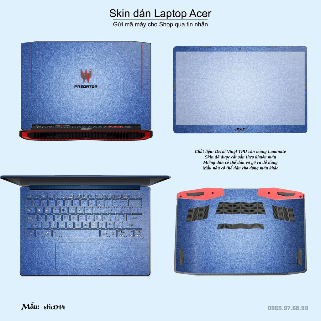 Skin dán Laptop Acer in hình Hoa văn sticker nhiều mẫu 3 (inbox mã máy cho Shop)
