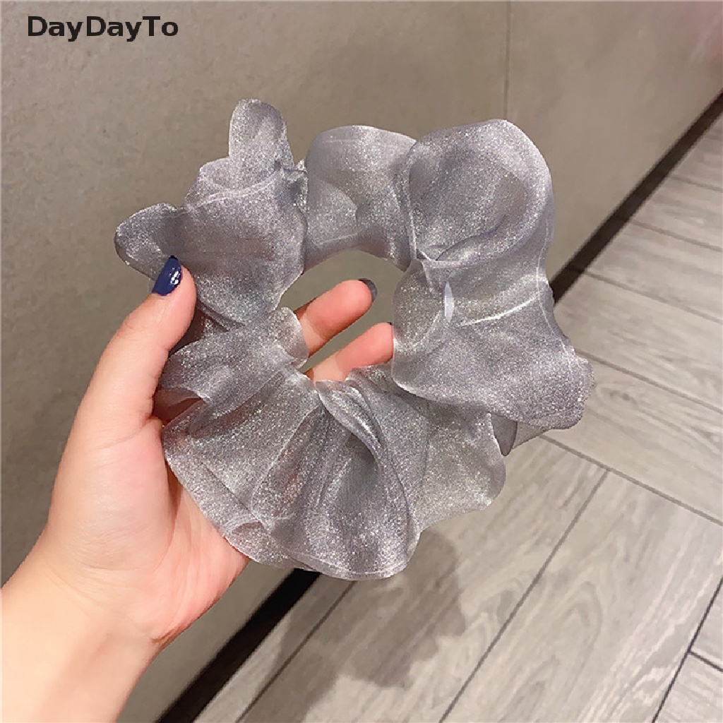 Daydo Dây Buộc Tóc Scrunchies Organza Co Giãn Dành Cho Nữ