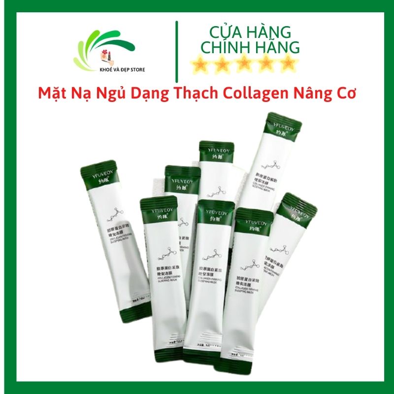 Mặt Nạ Ngủ Thạch Collagen Yanjiayi Giúp Nâng Cơ Mặt Bổ Sung Collagen Lẻ 1 Gói