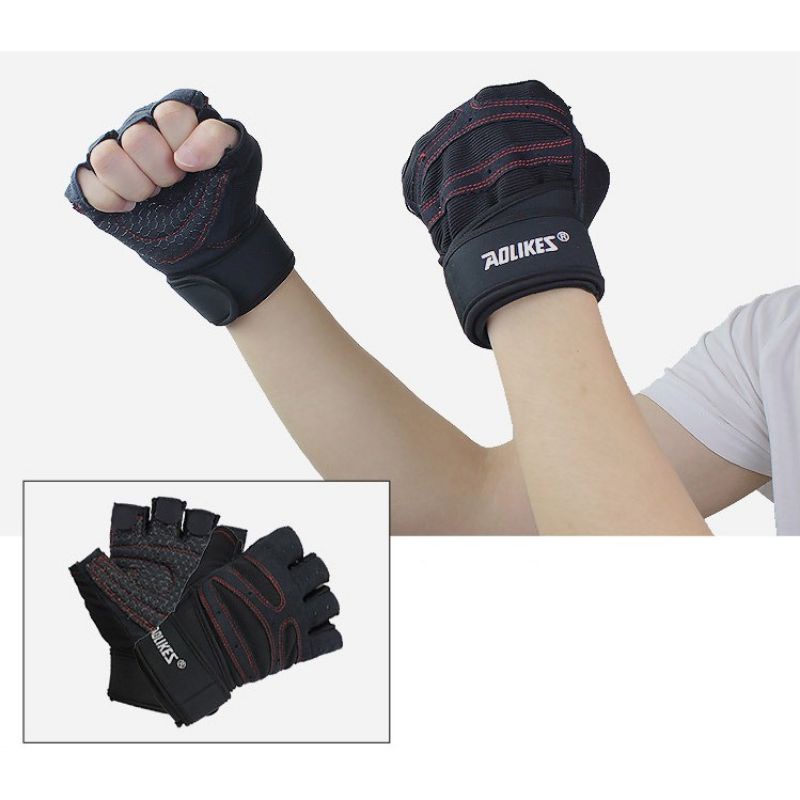Găng Tay Tập Gym Aolikes Hàng Chính Hãng AL 109