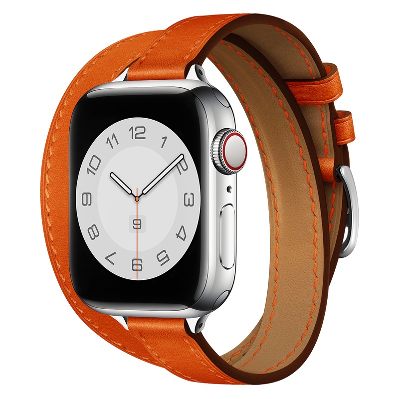 Dây Đeo Đồng Hồ Bằng Da 45mm 41mm 42mm 44mm Series 7 6 Se 5 4 3 2 1 Cho Iwatch 38mm 40mm