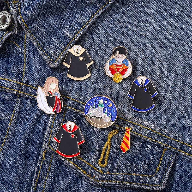 Ghim cài áo MISS ZOE phong cách phim hoạt hình harry potter độc đáo