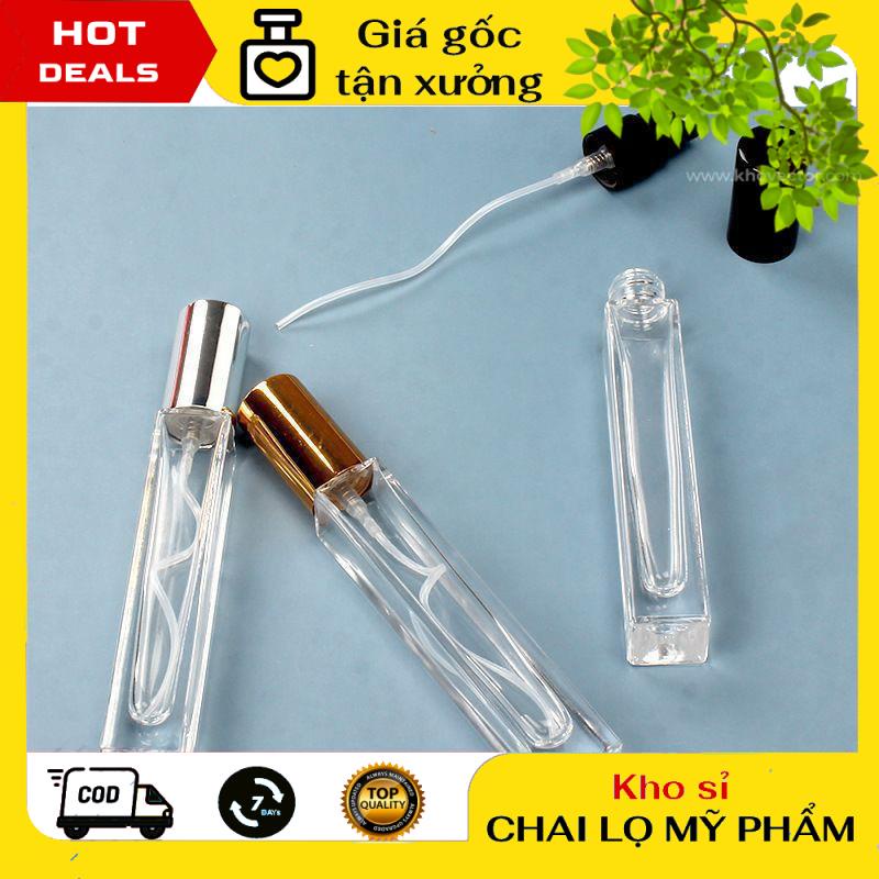 Lọ Chiết Nước Hoa ❤ GIÁ TẬN GỐC ❤ Chai lọ chiết nước hoa 10ml vuông cao dày đựng dầu thơm , phụ kiện du lịch