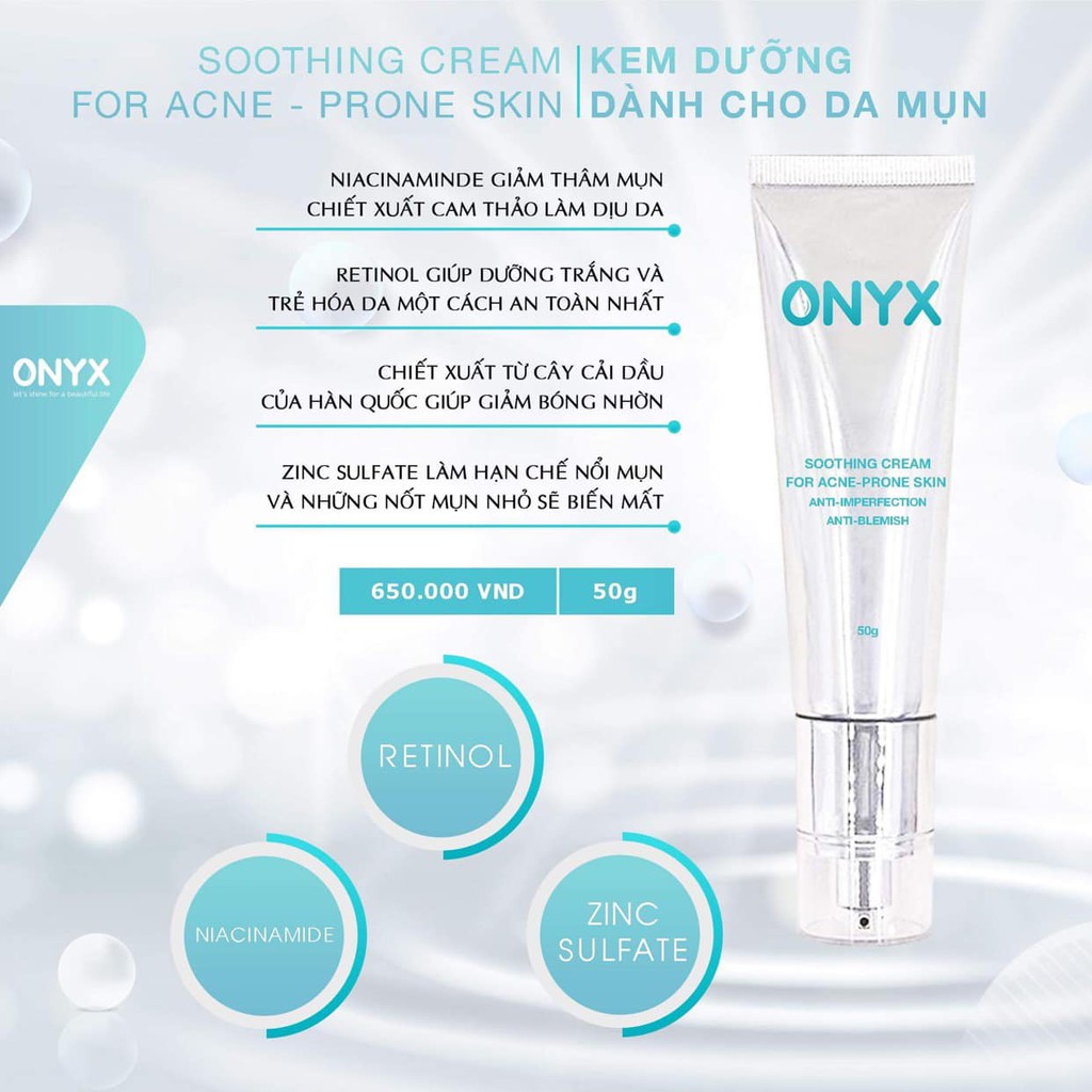 KEM DƯỠNG DÀNH CHO DA MỤN ONYX | BigBuy360 - bigbuy360.vn