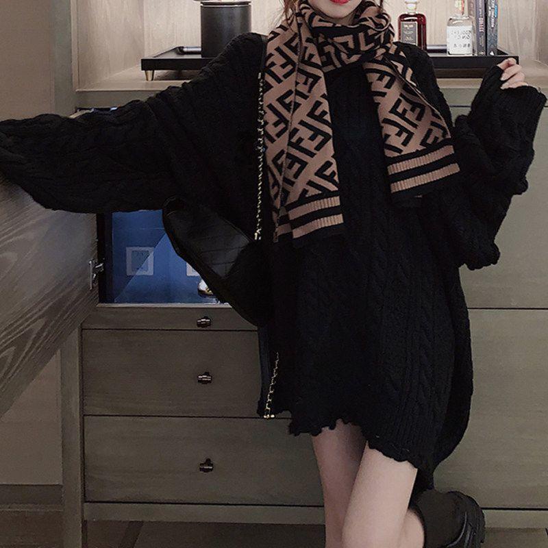 Áo Len Tay Dài Dáng Rộng Phong Cách Hàn Quốc Thời Trang Mùa Thu Cho Nữ