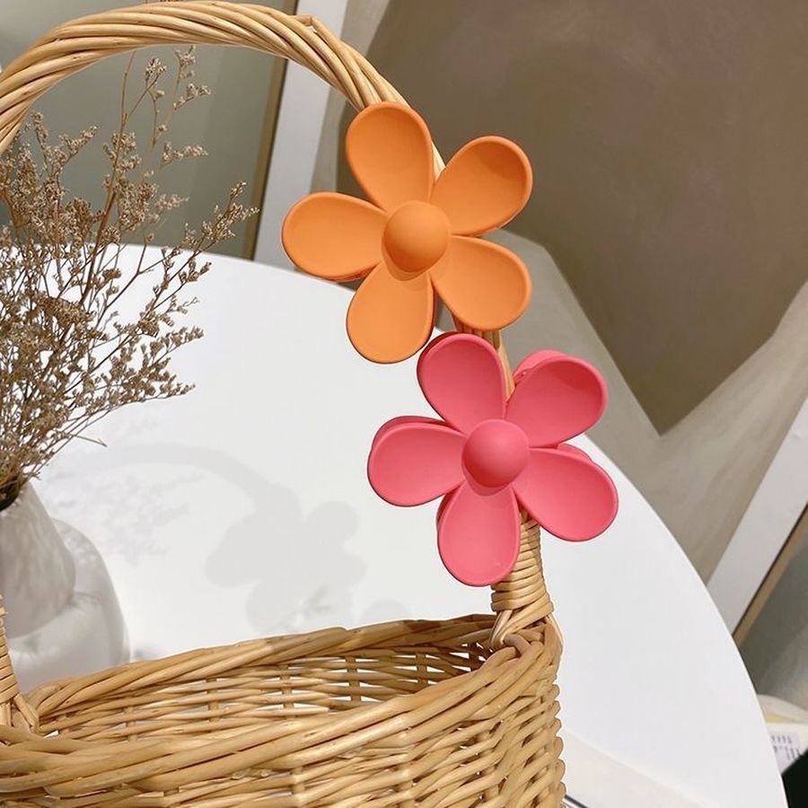 Kẹp Búi Tóc Càng Cua Hình Hoa Nhiều Màu, Phong Cách Hàn Quốc Xinh Xắn - P091