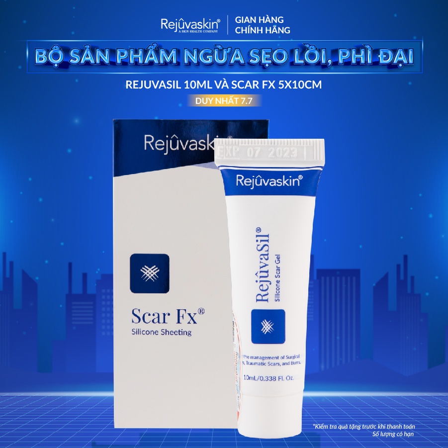 Bộ sản phẩm ngăn ngừa sẹo lồi và loại bỏ sẹo lồi Rejuvaskin