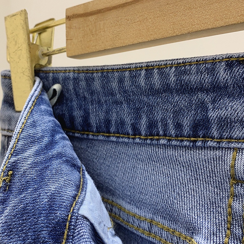 Quần Jeans Nữ Simple Jeans Lưng Cao Dáng Suông Ống Rộng Ulzzang Quảng Châu (JDVB)