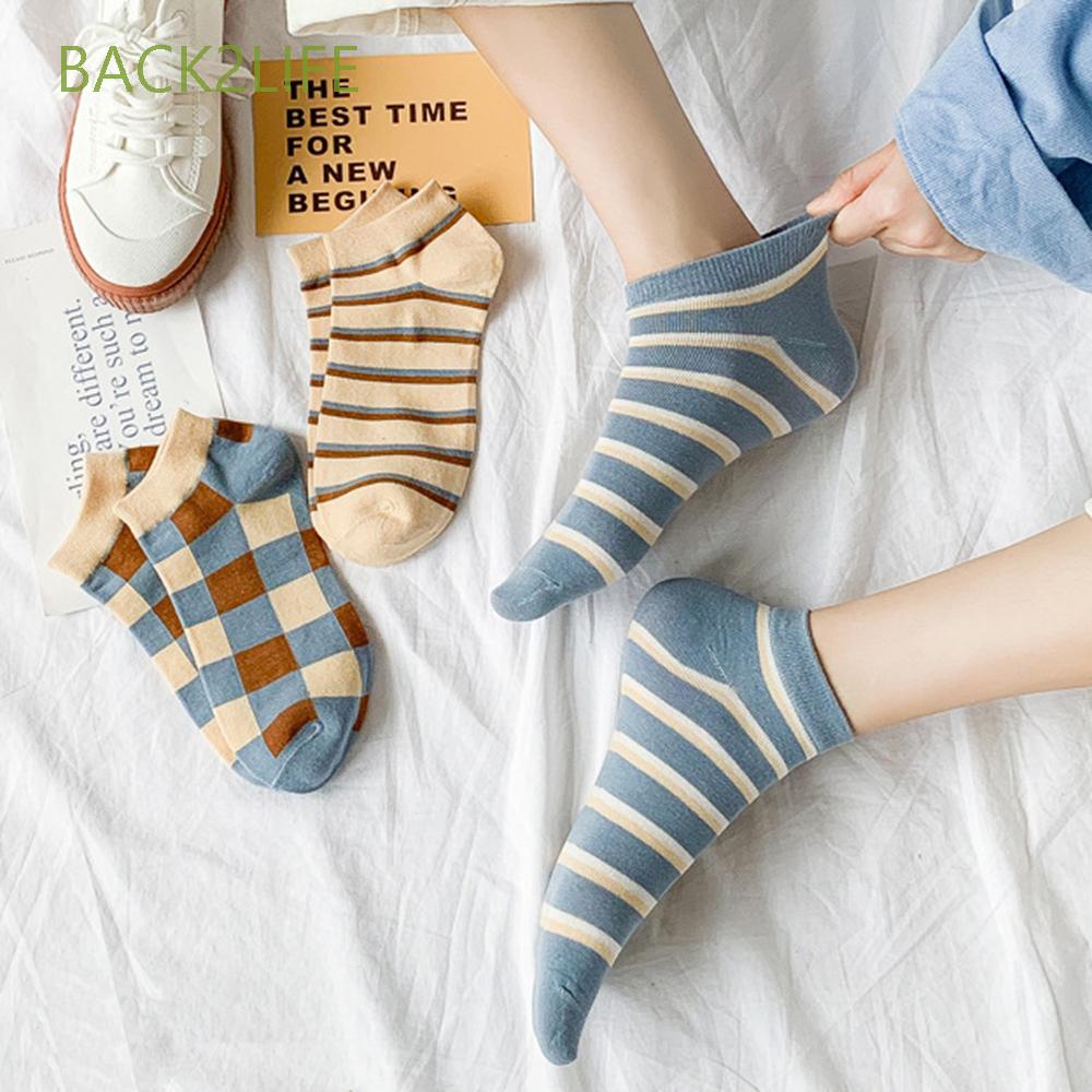Vớ chân kẻ sọc ngang phối nhiều màu phong cách cổ điển độc đáo