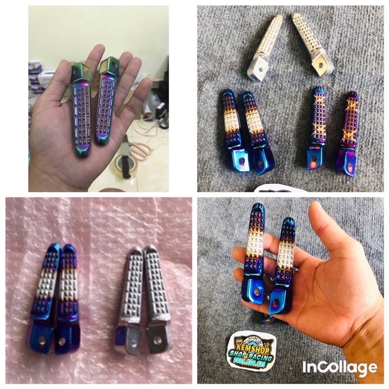 Để chân sau titan 7 màu lắp các loại xe cực đẹp